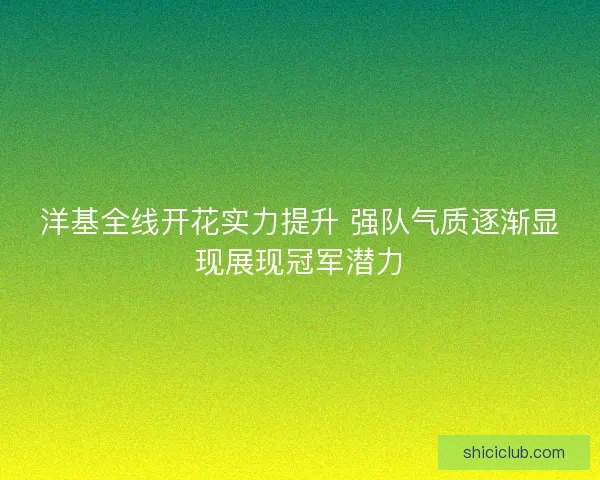 洋基全线开花实力提升 强队气质逐渐显现展现冠军潜力